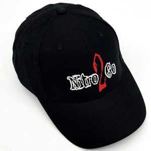 Nitro 2 Go High Energy Drink Double Snapback Adjutsable Size Black Baseball Hat